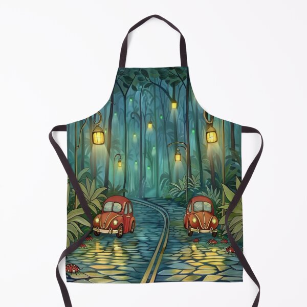 Item preview, Enchanted Forest Drive: Vintage Car Illustration designed and sold by alianavite.