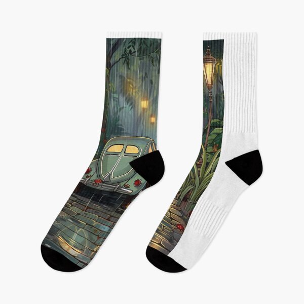 Item preview, Rainy Night Drive: Classic Car in Forest designed and sold by alianavite.