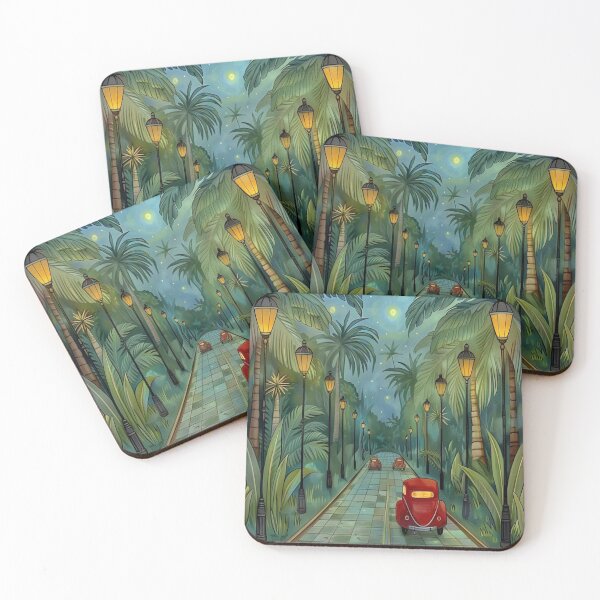 Item preview, Palm-Lined Vintage Car Drive designed and sold by alianavite.
