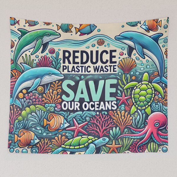 Item preview, Save Our Oceans - Marine Conservation Artwork designed and sold by AmvaDesigns.