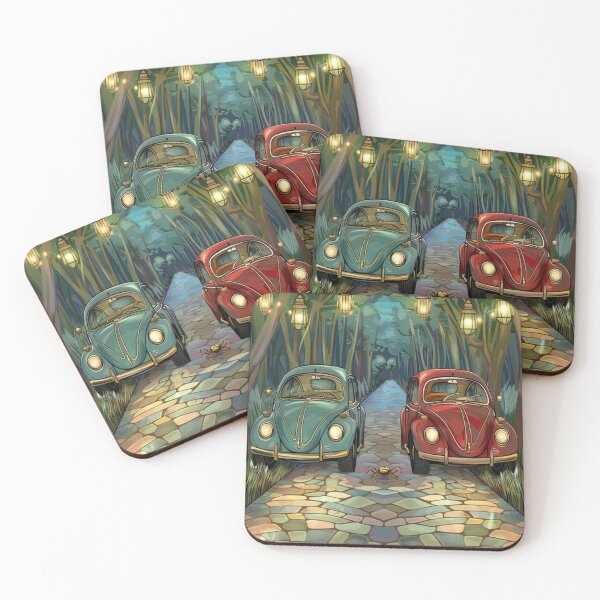 Item preview, Forest Lanterns: Vintage Car Illustration designed and sold by alianavite.