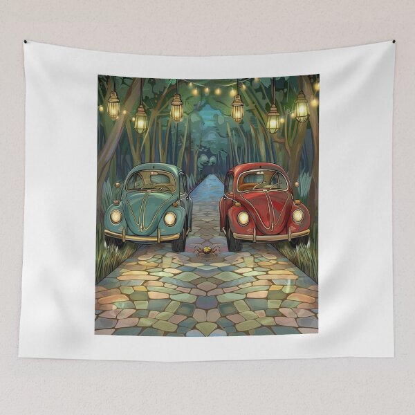 Item preview, Forest Lanterns: Vintage Car Illustration designed and sold by alianavite.