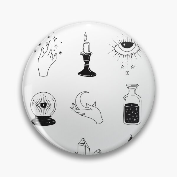 Item preview, Witchcore Aesthetic, Celestial Witch, Bohemian Hand Drawn Sketch designed and sold by VergeDesigns.