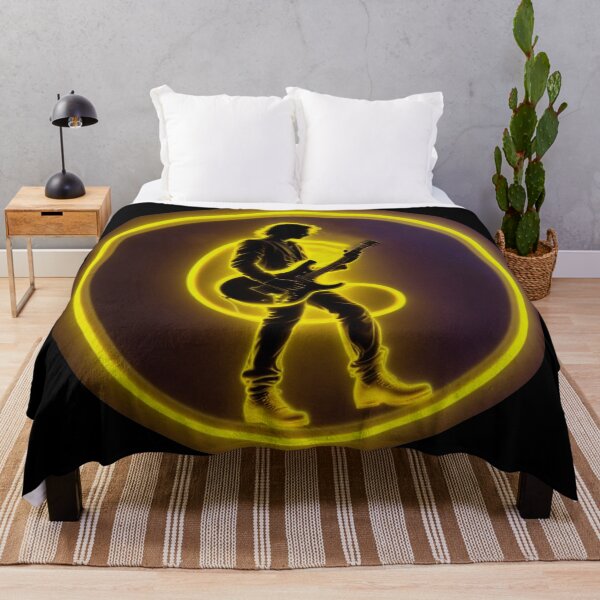 Item preview, Neon rock guitarist silhouette designed and sold by Artbellachi.