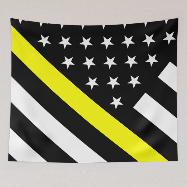 Item preview, U.S. Flag: Black Flag & The Thin Yellow Line designed and sold by Jared Davies.