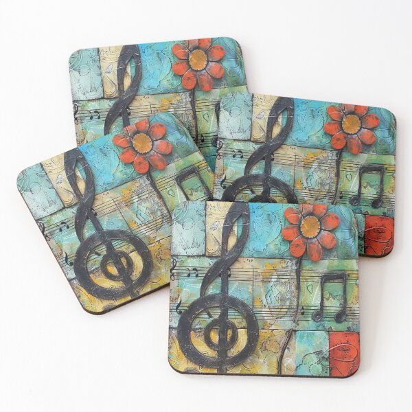 Item preview, Musical Notes and Flower Art designed and sold by ribgebuda.