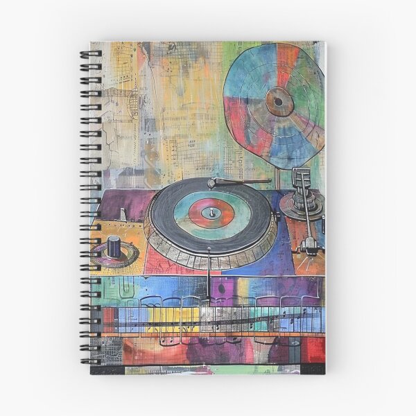 Item preview, Retro Turntable with Abstract Elements designed and sold by ribgebuda.