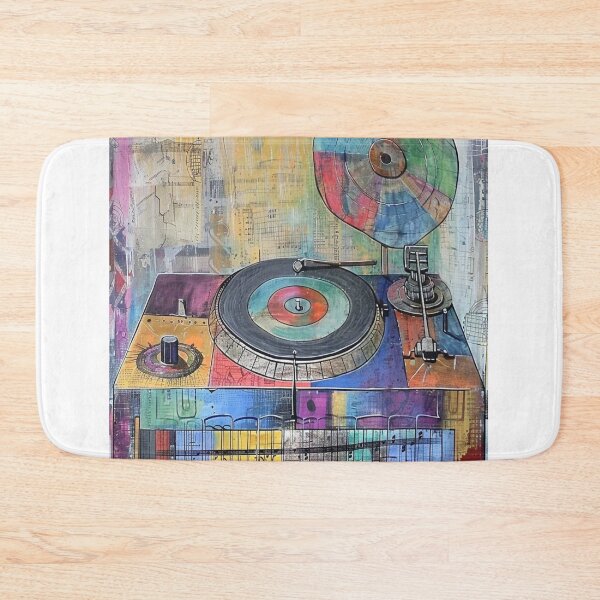 Item preview, Retro Turntable with Abstract Elements designed and sold by ribgebuda.