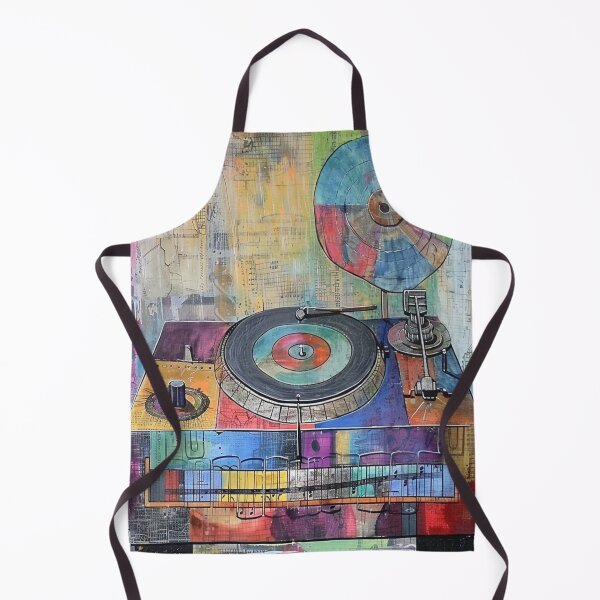 Item preview, Retro Turntable with Abstract Elements designed and sold by ribgebuda.