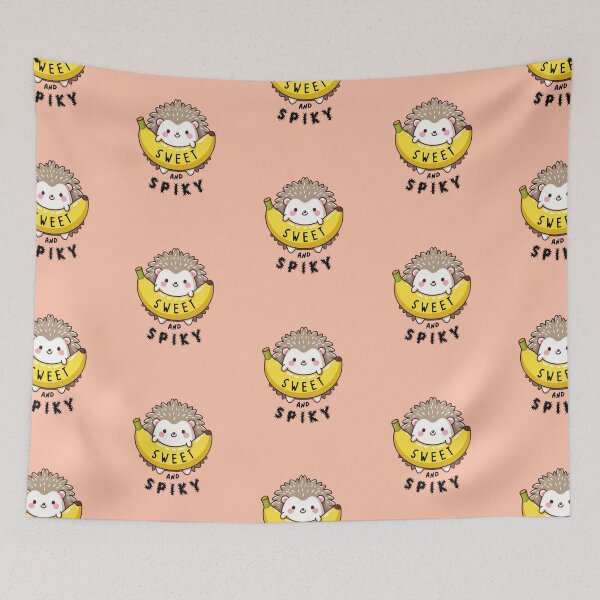 Item preview, Spiky and sweet - cute banana hedgehog designed and sold by Funny-Banana.