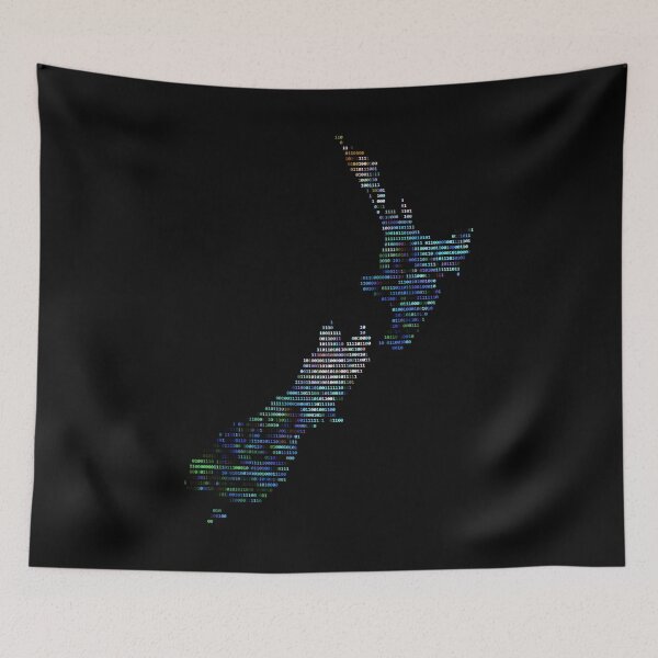 Item preview, KIWI NEW ZEALAND ASCII ART PAUA MATARIKI designed and sold by Madjack Tees Kiwi SuperStore.