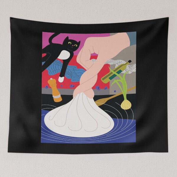 Item preview, Whimsical Kitchen Chaos: The Mischievous Cat designed and sold by scdumlemi.
