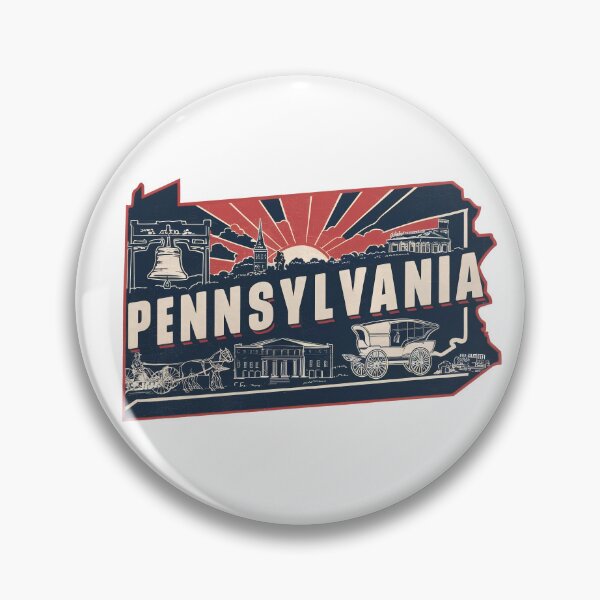 Item preview, Vintage Retro Pennsylvania State Travel Souvenir designed and sold by ArtfullyRad.