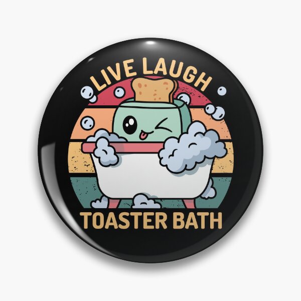 Item preview, Toaster Bath Funny Retro Live Laugh Toaster Bath Gear designed and sold by DynamicDesign.