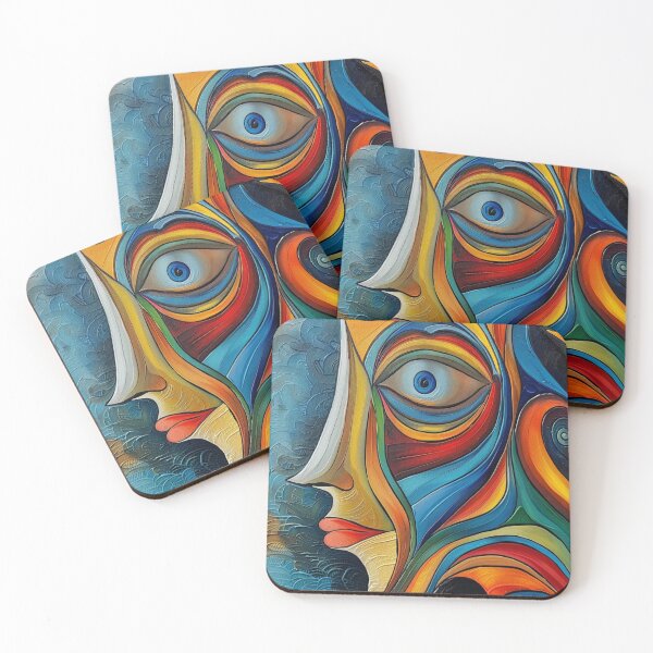 Item preview, Abstract Colorful Face Art designed and sold by trisumsophia.