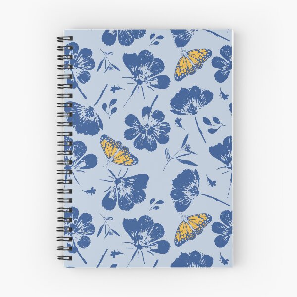 Item preview, Butterflies & geraniums in soft blue and yellow designed and sold by SCdesignqld.