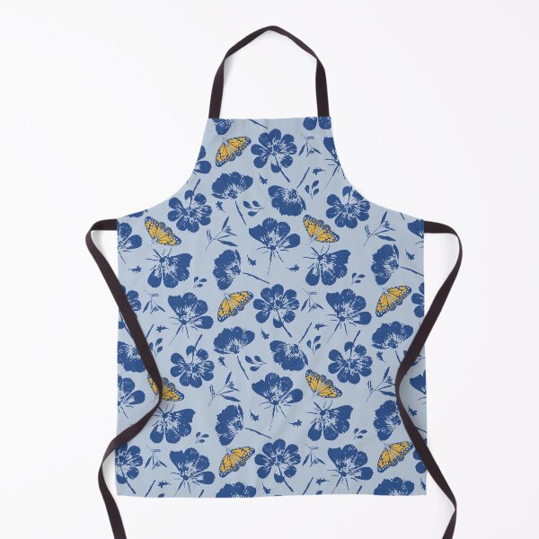 Item preview, Butterflies & geraniums in soft blue and yellow designed and sold by SCdesignqld.