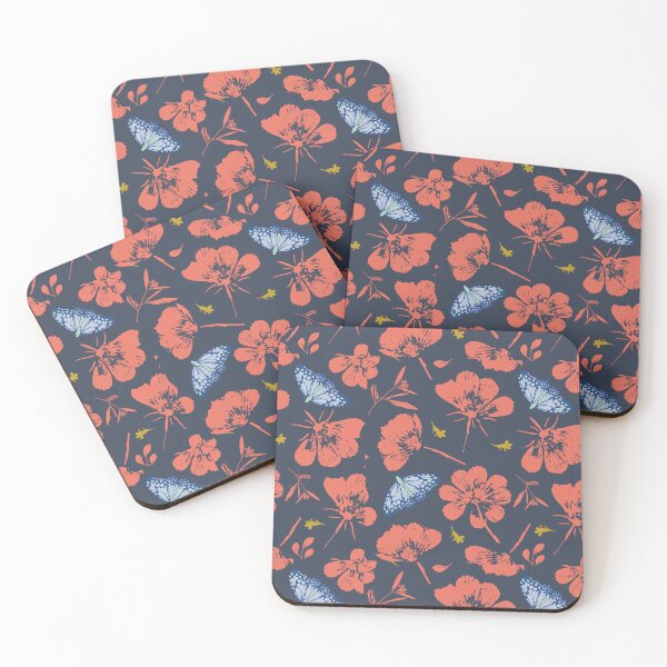 Item preview, Copy of Butterflies & geraniums in soft blue and yellow designed and sold by SCdesignqld.