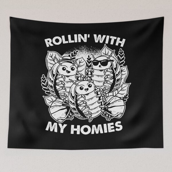 Item preview, Isopod Pill Bug Rollie Pollie Rollin' With The Homies designed and sold by Crush Retro®.