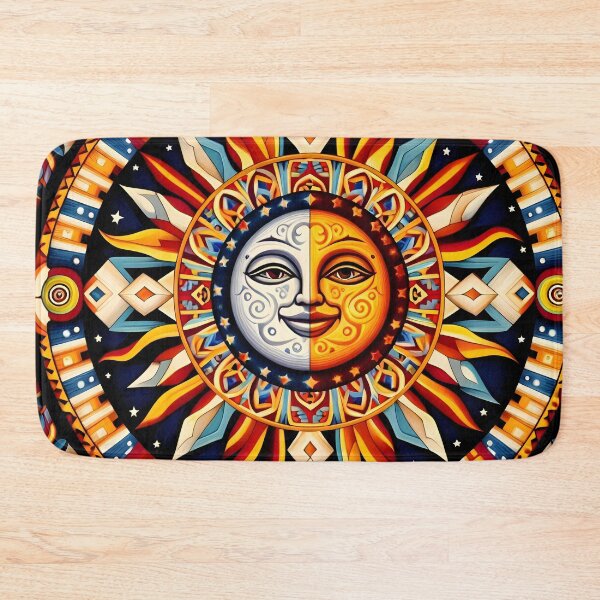 Item preview, Sun and moon huichol art  designed and sold by edleon.