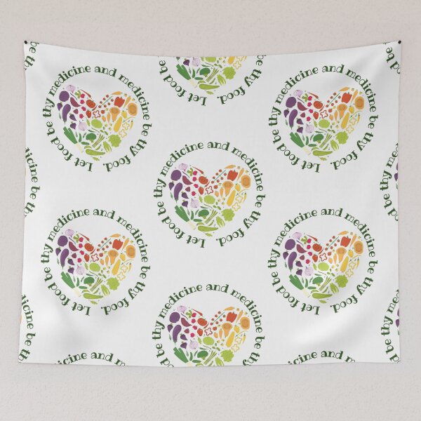 Item preview, Multi-Colored Food=Medicine Hippocrates Quote designed and sold by MochaMeli.