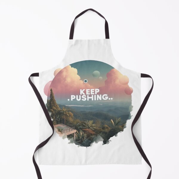 Item preview, Keep Pushing Pink Blue Natural View Quote designed and sold by Nanthanon.