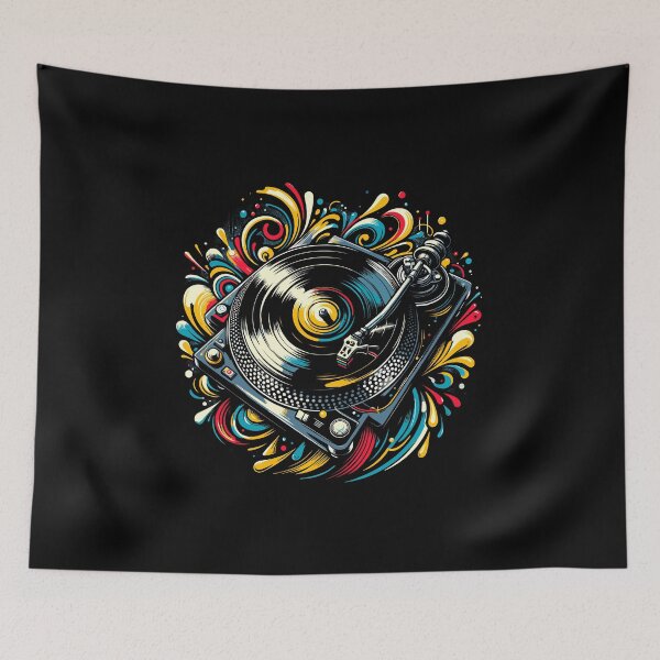 Item preview, Turntable Graffiti Music Artwork Urban Vibes designed and sold by Dressed For  Duty.