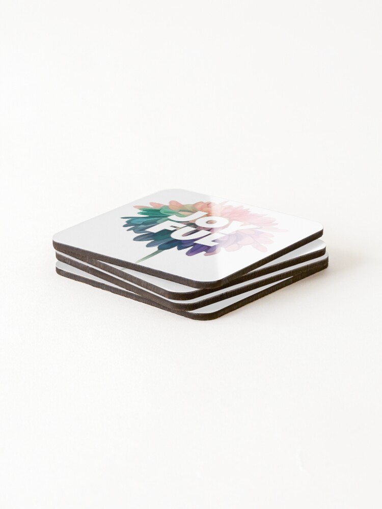 Thumbnail 4 of 5, Coasters (Set of 4), Joyful designed and sold by Reeplo.