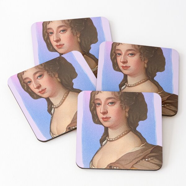Item preview, English Poet Anne Killigrew - purple pink - illustration  designed and sold by Litstoy.