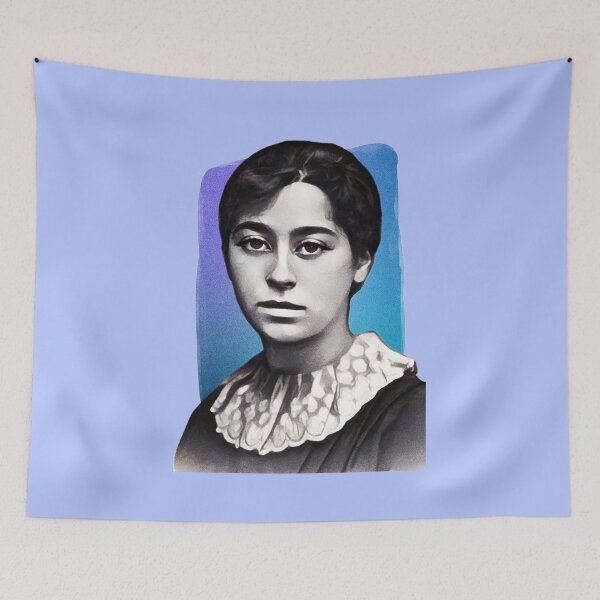 Item preview, English Poet Amy Levy - blue - illustration  designed and sold by Litstoy.