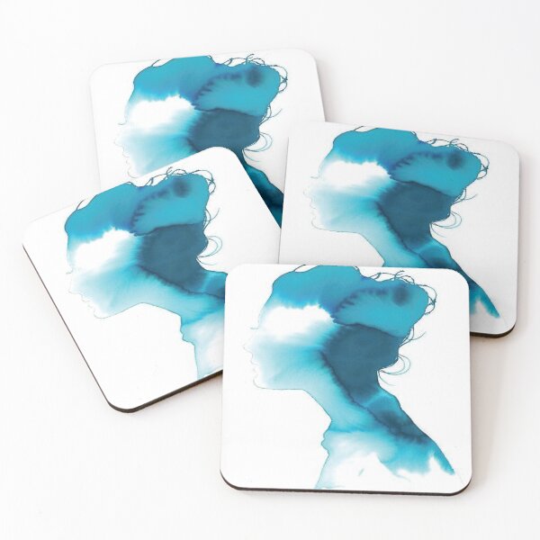 Item preview, Abstract Blue Watercolor Silhouette	 designed and sold by etosporyte.