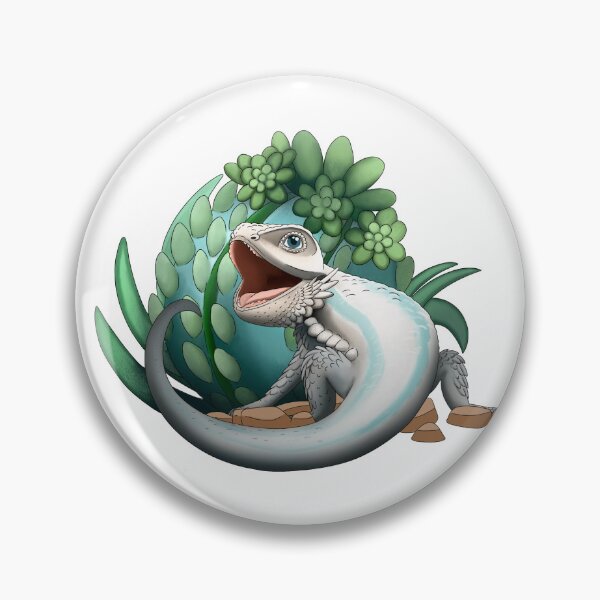 Item preview, Happy White Turning Bearded Dragon  designed and sold by TrumpetArt25.