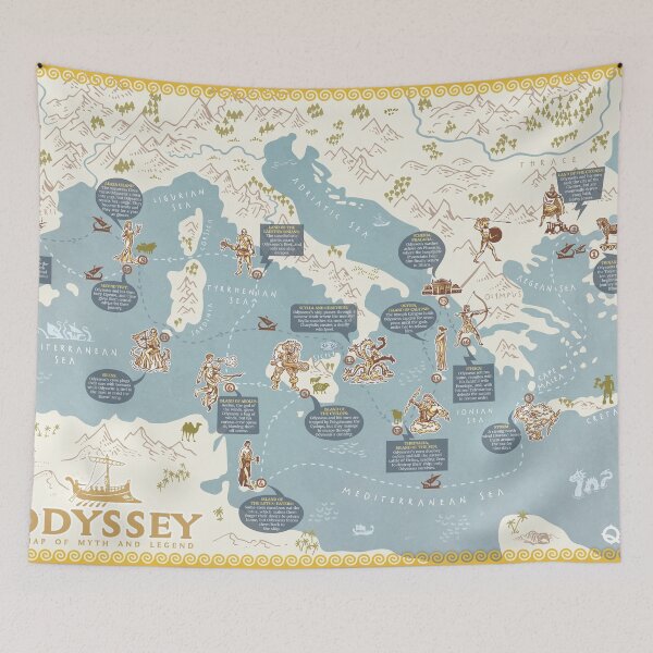 Item preview, Odyssey A Map of Myth and Legend  designed and sold by QatlasMap Shop.