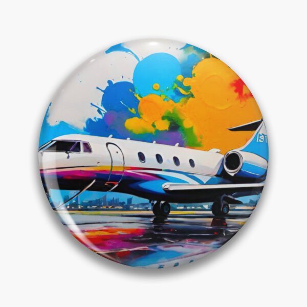 Item preview, Vibrant Flight: Colorful Private Jet designed and sold by GrizzlyCollective.