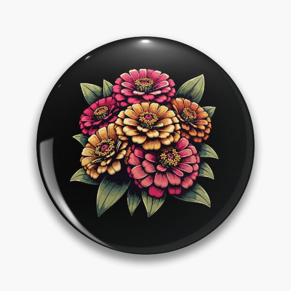 Artikelvorschau, Cool Multicolor Zinnias Flowers Plants Garden Fans entworfen und verkauft von Dressed For Duty.