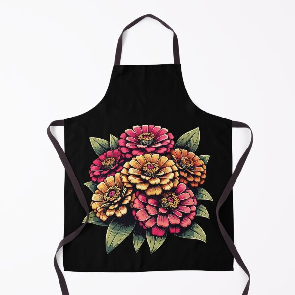 Artikelvorschau, Cool Multicolor Zinnias Flowers Plants Garden Fans entworfen und verkauft von Dressed For Duty.