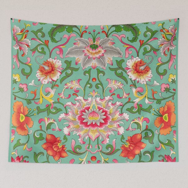 Item preview, Floral Vintage Chinese Pattern (19th century) designed and sold by Antiquated Art.