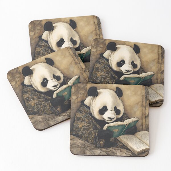 Item preview, funny panda reading book designed and sold by Mauswohn.