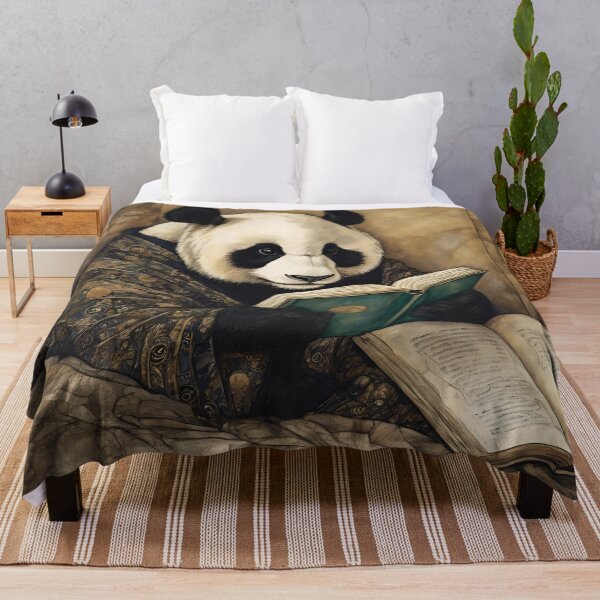 Item preview, funny panda reading book designed and sold by Mauswohn.