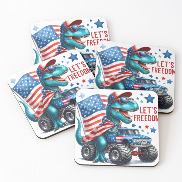 Item preview, 4th July American t-rex let's freedom T-shirt designed and sold by BlushRoses7.