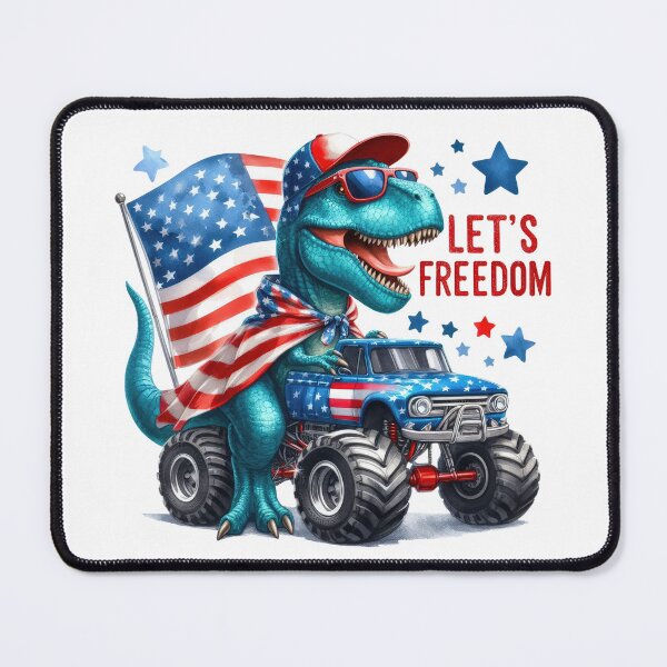 Item preview, 4th July American t-rex let's freedom T-shirt designed and sold by BlushRoses7.