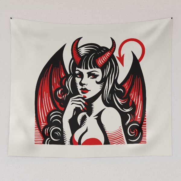 Item preview, Retro Devil Girl designed and sold by Texterns.