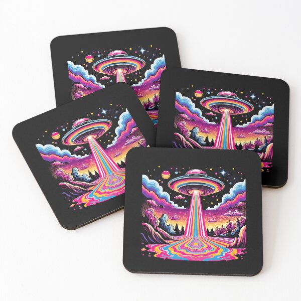 Item preview, Trippy UFO Vaporwave Psychedelic Art Lovers Cosmic Melting designed and sold by Dressed For  Duty.