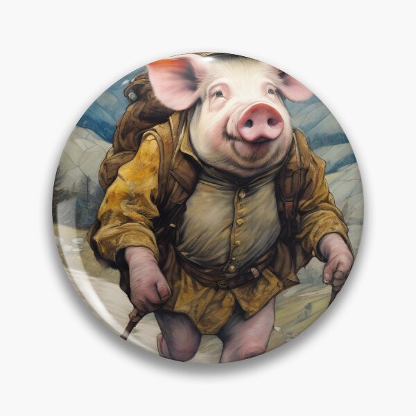 Artikelvorschau, niedliches Schwein wandert entworfen und verkauft von Mauswohn.