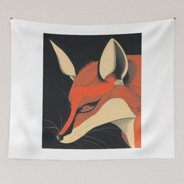Item preview, Graceful Fox in Modern Abstract Portrait designed and sold by socochollisa.