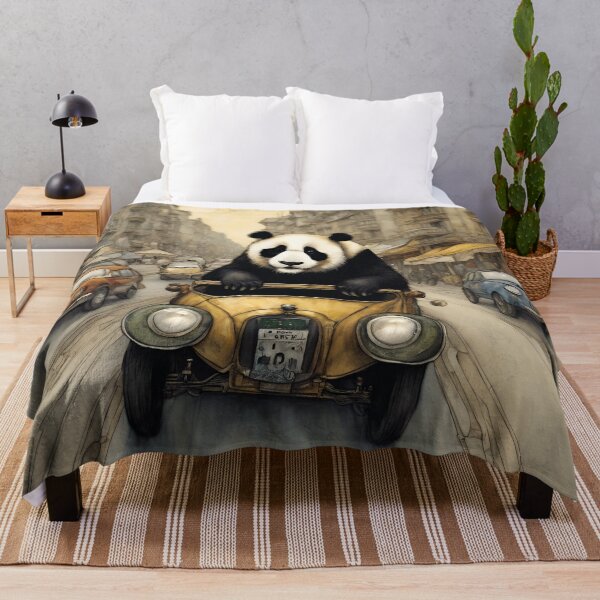 Item preview, funny panda driving car designed and sold by Mauswohn.
