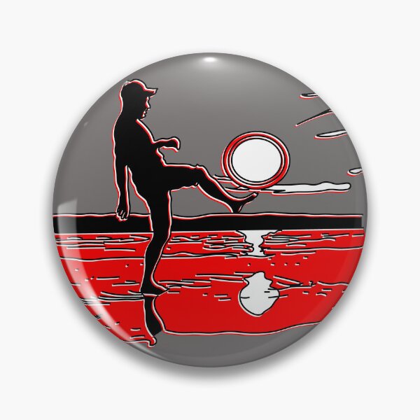 Item preview, sunset on the coast silhouette Beach ball kick designed and sold by 4rpixs.