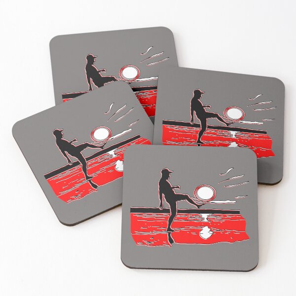 Item preview, sunset on the coast silhouette Beach ball kick designed and sold by 4rpixs.