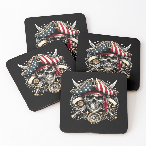 Item preview, Pirate 4th of July American Flag USA America Funny designed and sold by Dressed For  Duty.