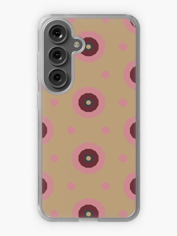 Samsung Galaxy Phone Case, Geometric Royal Circle Colorful Bullseyes And Hexagons designed and sold by Triplicate Limited